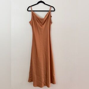 Amazon Strapless Tan Dress